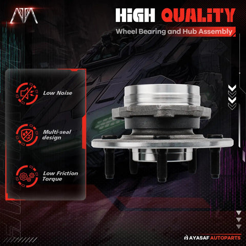 Front Wheel Hub And Bearing Assembly For Dodge Ram 1500 2000 2001 Fits 4x4 4WD And 2 Wheel ABS Models Two Pack Premium Replacement With Induction Hardened Raceway For OE Like Performance.