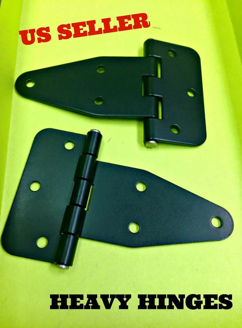 Lot Of 10 Flat Leaf Hinge Black For Heavy Doors Truck Cabinets 180 Degree Swing Hinge Heavy Duty Steel Construction