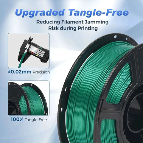 Rapid PLA Filament 1.75mm Aurora Green 1kg Spool For 3D Printing Ultra Fast Up To 500 mm Per Second With Killer Print Quality And Tight Dimensional Tolerance 0.02mm