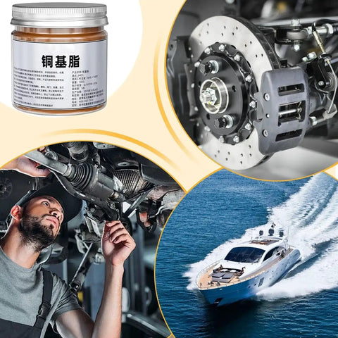 Copper Based Anti Seize Grease 100g Waterproof Long Lasting Paste For Brake Bolts Exhaust Nuts And Threaded Parts Easy Application Pro Grade Lubricant For Mechanics And Technicians jar