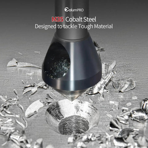 Pro Grade Heavy Duty Cobalt Countersink Set Four Pieces Single End M35 90 Degree Countersink Bits drilling metal