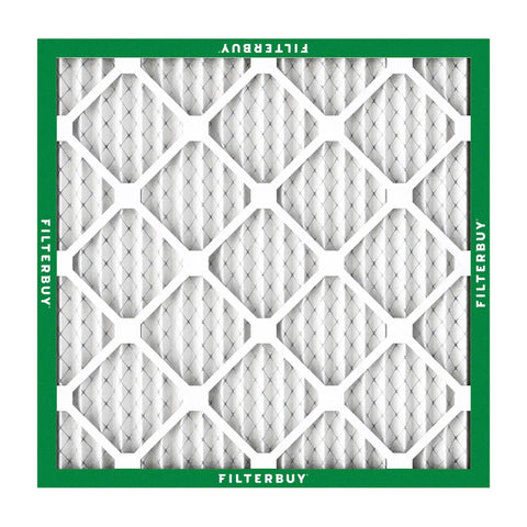 Front view of 20x20x1 MERV 8 Pleated Air Filter Dust Defense for HVAC Electrostatic 4 Pack showing grid design.