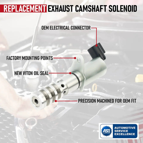 Exhaust Camshaft Position Actuator Solenoid For Variable Valve Timing VVT System Drop In Ready Replaces 12615873 12602516