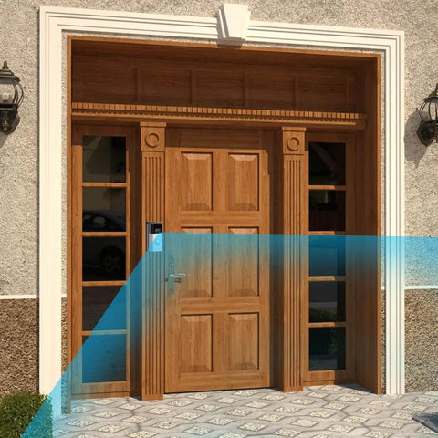 Adjustable 30 To 55 Degree Video Doorbell Mount For Most Doorbell Cameras Wedge Kit Bracket Installed On Wooden Door