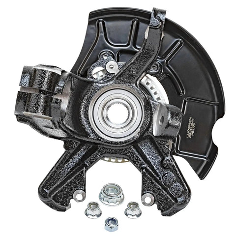 Front 2 Piece Steering Knuckles With Wheel Hub Bearing Assembly For Volkswagen Beetle Golf Jetta Replacement Kit, black metal