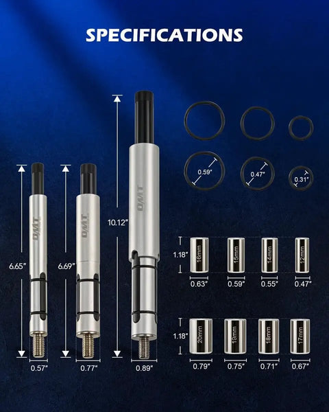 Specifications of 11 Piece Universal Clutch Alignment Tool Kit For Cars Light Trucks And SUVs Pro Grade Heavy Duty Metric Clutch Plate Centering Tools With 3 Spindles Expanding Mandrel Pilot Bearing Adapters Rubber Washers And Gloves