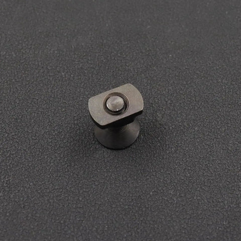 Close-up of single steel MLOK T Nut from MLOK T Nuts and Screws Set M5 Steel with Allen Key for Rail Installations.