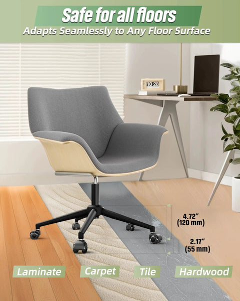 24 Inch Criss Cross Chair Base Replacement With Rubber Casters For Home Office Swivel Chairs on various floor surfaces