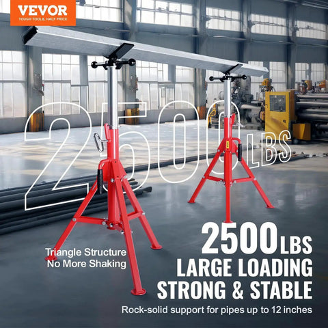 Versatile Pipe Stand And Welding Jack Stand 28 To 52 Inch Height 2500 Lbs in industrial setting