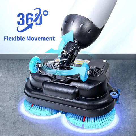 Workhorse 17 Inch Floor Polisher And Carpet Cleaner For Busy Commercial Spaces with 360-degree dual brush heads close-up