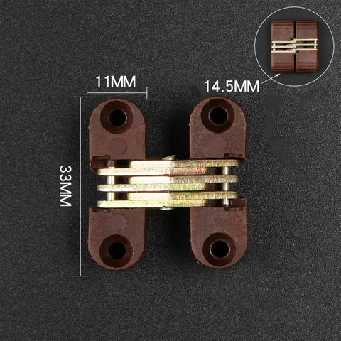 Six Pack 0 to 180 Degree Cross Hinge Kit With Plastic Folding Barrel Hidden Concealed Door Hinges detailed view