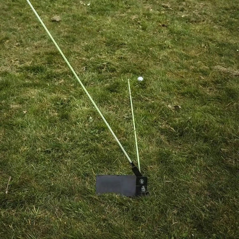 Durable Steel Golf Swing Plane Trainer Plate With Alignment Stick Holder, Portable Practice Aid For Indoor Or Outdoor Range