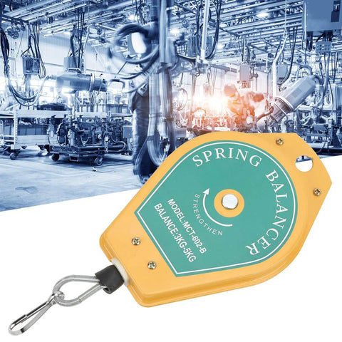 Heavy Duty Tool Fixture Holder With Spring Balance 3 To 5 Kg Lift Retractable Hanging Gear For Assembly Lines in factory setting