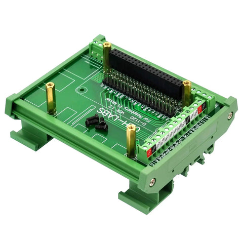 DIN Rail Mount Screw Terminal Block Adapter Module for Raspberry Pi A Plus B Plus 2B 3B 3B Plus 4B Zero Zero W Version 1.2 Upgrade