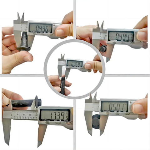 Calipers measuring dimensions of Shoulder Bolt Set Of 2 For Toro Lawn Mowers And Snow Throwers 3/8-16 X 3-5/8 Inch Replacement Bolt