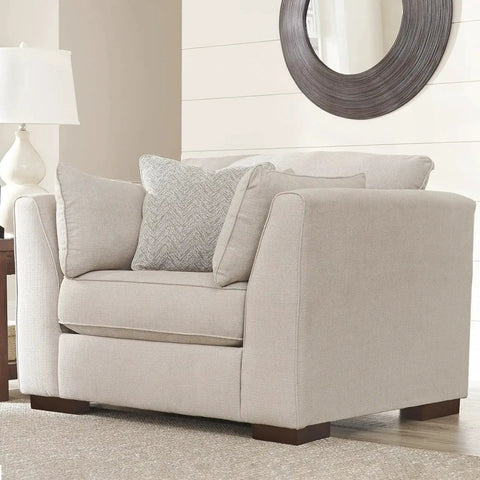 Solid Wood Furniture Legs Set With L Shaped Bed Risers installed on beige sofa boosting clearance for easy cleaning.