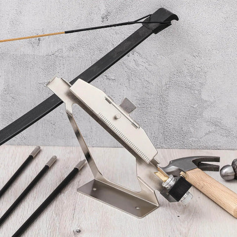 Adjustable Fletching Jig For Archery Tools Kit With Magnetic Clamp, Pro Grade Stainless Steel Arrow Fletching Setup For DIY Arrows