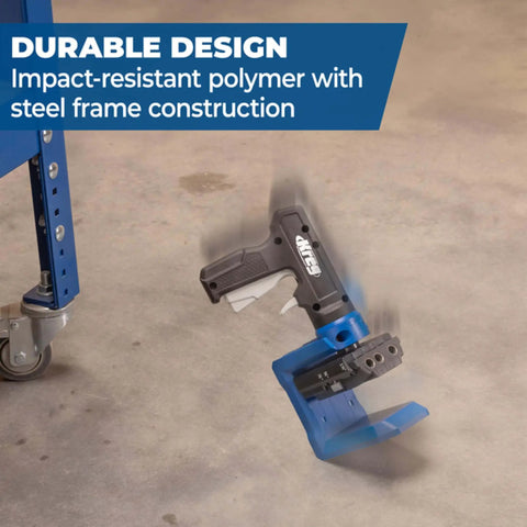 Pocket Hole Jig 520PRO with Easy Clamping and Adjusting, 360 Degree Rotating Handle, 260 Screws Included, durable design shown.