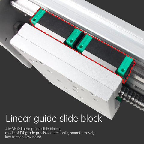 Close-up of XC150 CNC Linear Stage Motion Actuator XYZ Axis Cross Sliding Table With 1605 Ballscrew And Nema23 Stepper Motor Bracket