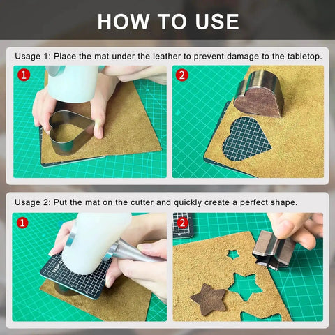 How to use Leather Circle Cutter Set For DIY Leather Projects, 9 piece circle punch tool kit, cutting leather with high carbon steel dies