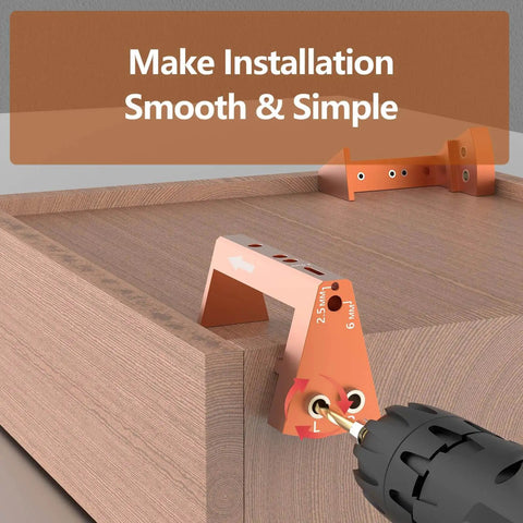 Undermount Drawer Drilling Guide Pro Kit With Aluminum Drill Angle Guide And Steel Inserts No Fuss Easy Setup For Blum Tandem