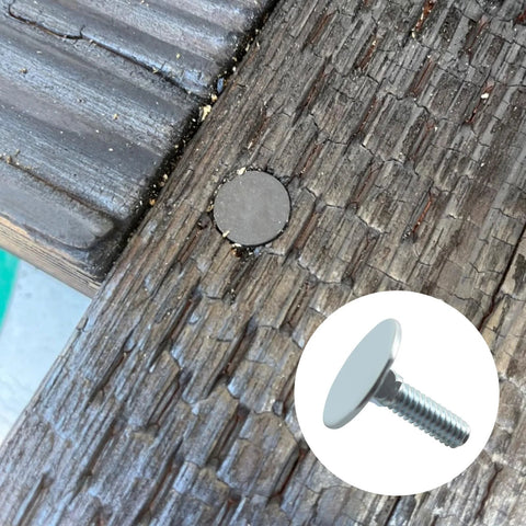 Elevator bolt, zinc-plated steel, round head, 1/4-20 x 1, 20-piece set