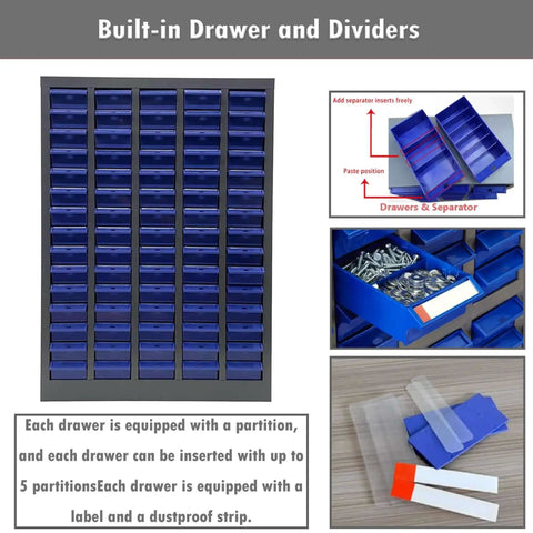 Heavy Duty Steel Parts Organizer With 75 Drawers And Customizable Dividers For Bolts And Nuts The Workhorse Of Your Workshop