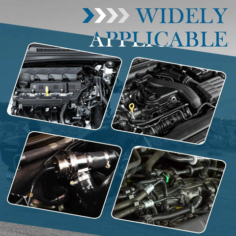 Automotive use of Six Piece Silicone Vacuum Hose Kit With 4.9 Ft Of Flexible Vacuum Lines And Tube Cutter in engine compartments