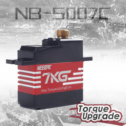 Beefy 7Kg Digital RC Servo With Full Metal Gear Ultra Durable High Torque Micro Servo 25T Arm Included, front view