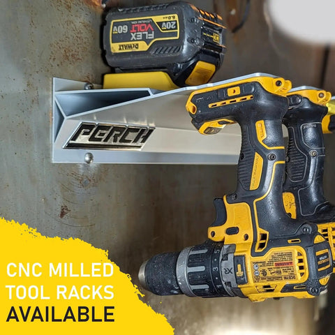 6 Pack Tool Holder For M18 M18V Cordless Tools Snap Fit Tool Organizer with drills mounted on wall