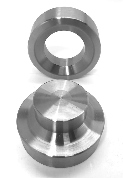 Heavy Duty Dimple Die Set, 3-Piece Pro Grade Punch Die Kit With 1-1/2 Inch, 1-3/4 Inch, And 2 Inch Dies, SAE 8620 Steel, Rockwell 80