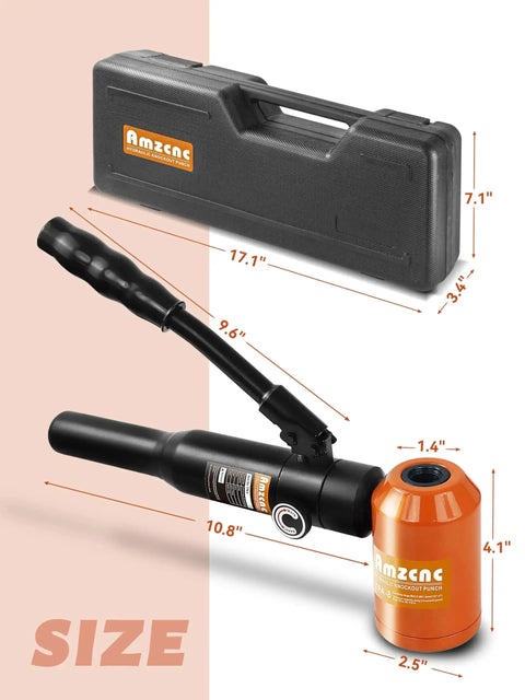 Heavy Duty Hydraulic Knockout Hole Punch Kit 1/2 To 2 Inch Conduit Cutter Set with carry case