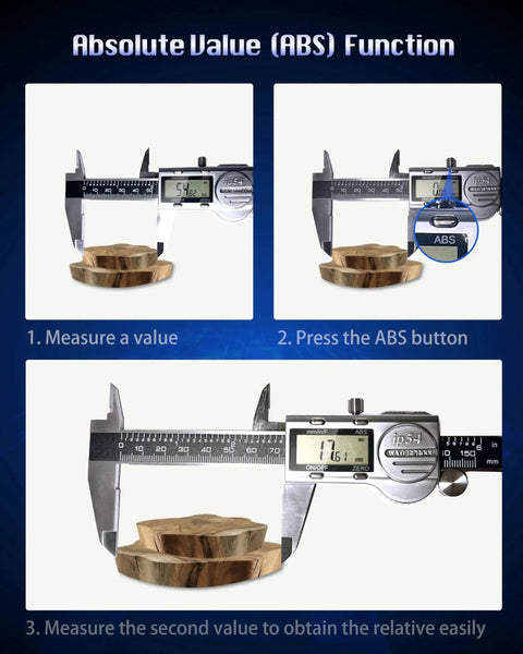 6 Inch Digital Caliper Measuring Tool With Feeler Gauges And Spare Batteries, Built Tough IP54 Waterproof Stainless Steel in use