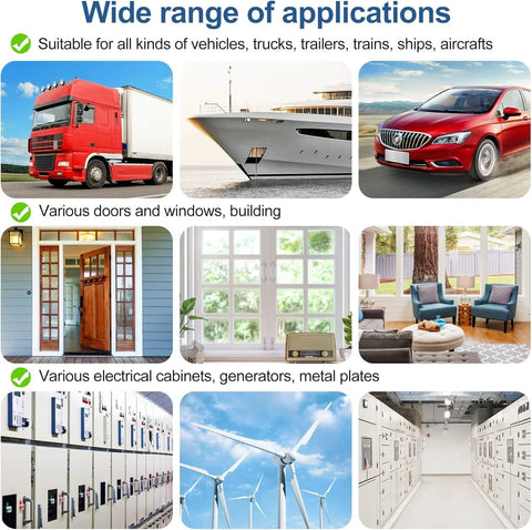Automotive door weather stripping 20ft rubber edge trim with side bulb for car, bus, boat, RV, truck nine-image collage