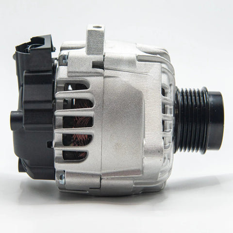 High Output 110A 1.6L Alternator For Kia Soul 2014 2015 2016 Forte 2014 2015 2016 And Hyundai Veloster Turbo 2013 2014 2015 2016 Replaces 37300-2B760 No Auto Start Stop Durable Easy Install No Modifications Required side view