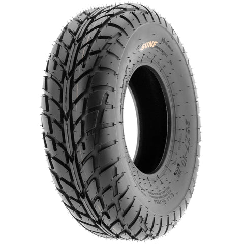 Side view of Versatile All Terrain ATV UTV Tire Set Of 2 6 Ply Tubeless A021 14570-6 On 6 Inch Rims for trail riding