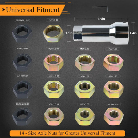 16 Piece Thread Repair Kit Metric & UNF M16 M20 M22 M24 M27 3/4 13/16 27/32 Thread Restorer Set with 27mm Extension Bar