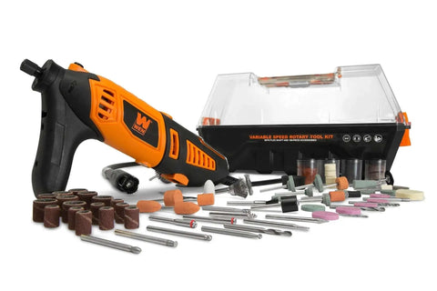 Powerful 1.3 Amp Variable Speed Rotary Tool with Steady Grip Handle 8000 to 35000 RPM 190 Piece Accessory Kit Flex Shaft and Case