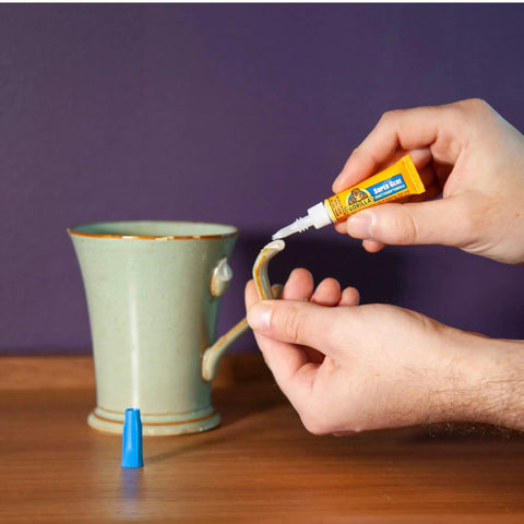 Clear All Purpose Glue In Four 3 Gram Tubes With Fast Setting For Projects And Repairs bonds ceramic mug handle repair.