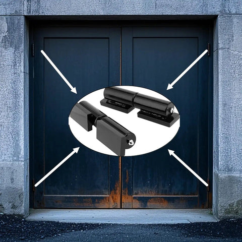 Heavy Duty Barrel Gate Hinge Set 3 Pairs 5 Inch Weld On Ball Bearing Hinges for swing gates and trailer ramps, durable iron