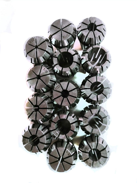 14 Piece Spring Collet Set For CNC Engraving And Milling Lathe Tools ER20 Collets One Sixteenth To One Half Inch Gripping Range