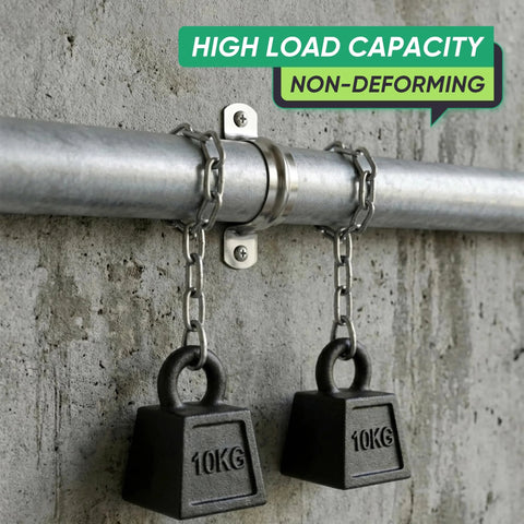 RGFXA 30-piece stainless steel conduit clamps, 3/4 inch, two-hole U-bracket pipe clamps for securing conduits.