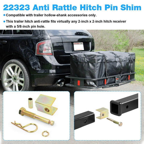 No Sway Anti Rattle Hitch Pin Shim For 2 Inch Trailer Receivers Fits Five Eighth Inch Pin Hole Keeps Ball Mount Tight And Quiet