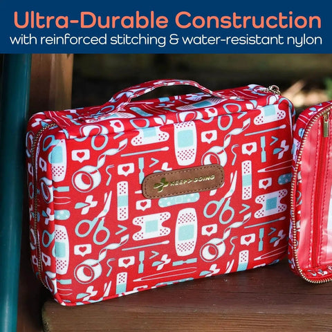 All In One Large First Aid Kit For Kids And Family Ready For Home Car Dorm And Boat With 270 Pieces in durable red case