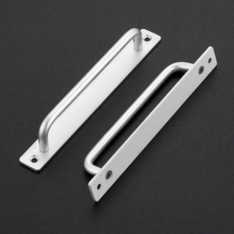 8 Pack Barn Door Handles For Closets And Sliding Doors Seven And A Half Inch Center To Center Silver Zinc Alloy Cabinet Pulls