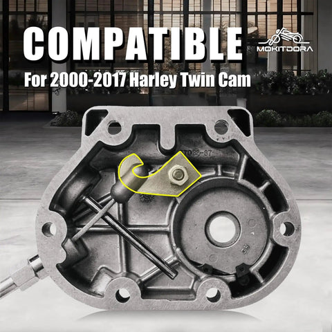 MoKitDora Harley Twin Cam easy-pull clutch kit release lever inside clutch cover, front view.