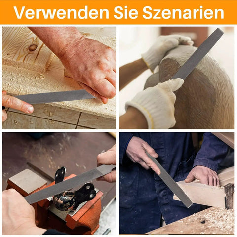Multiple uses of 6 Inch Flat Hand File With Double Cut Teeth For Metal And Wood Shaping Deburring And Smoothing Edges High Carbon Steel Durable Single Hand Tool Without Handle For Professional And Hobby Use in workshop