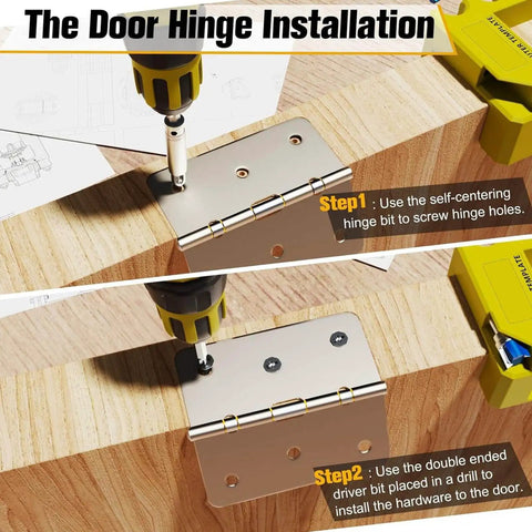 Installing hinge with Mortise Jig Kit With Non Slip Silicone Guide And Integrated Door Hinge Mortiser For Three To Five Inch Hinges Pro Grade Router Tool