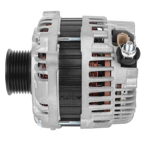 Side view of a 130 Amp V6 3.5L Alternator Replacement For Nissan Altima 2007 2008 2009 2010 Maxima 2009 2010 Murano