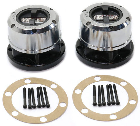 Locking Hub Set For Nissan Frontier 1998-2004, Pathfinder 1990-2004, Xterra 2000-2004, Pickup 1995-1997, 6 Stud Manual With Gaskets
